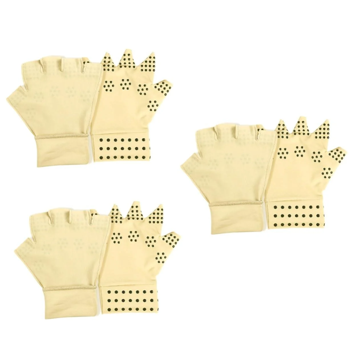 Healvian 3 Pairs non-slip silicone mitts Magnetic Fitness Gloves riding magnetic elastic Biking gloves fitness protection tendonitis gloves gloves anti gloves