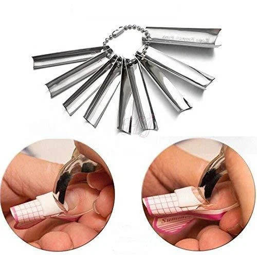 Easy French Tips Smile Line Pink & White Cut Nail Art UV Gel Acrylic Essenial Tools 9 Sizes Cutter Edge Trimmer Template Pack of 1 HJ-NAT035-FS06