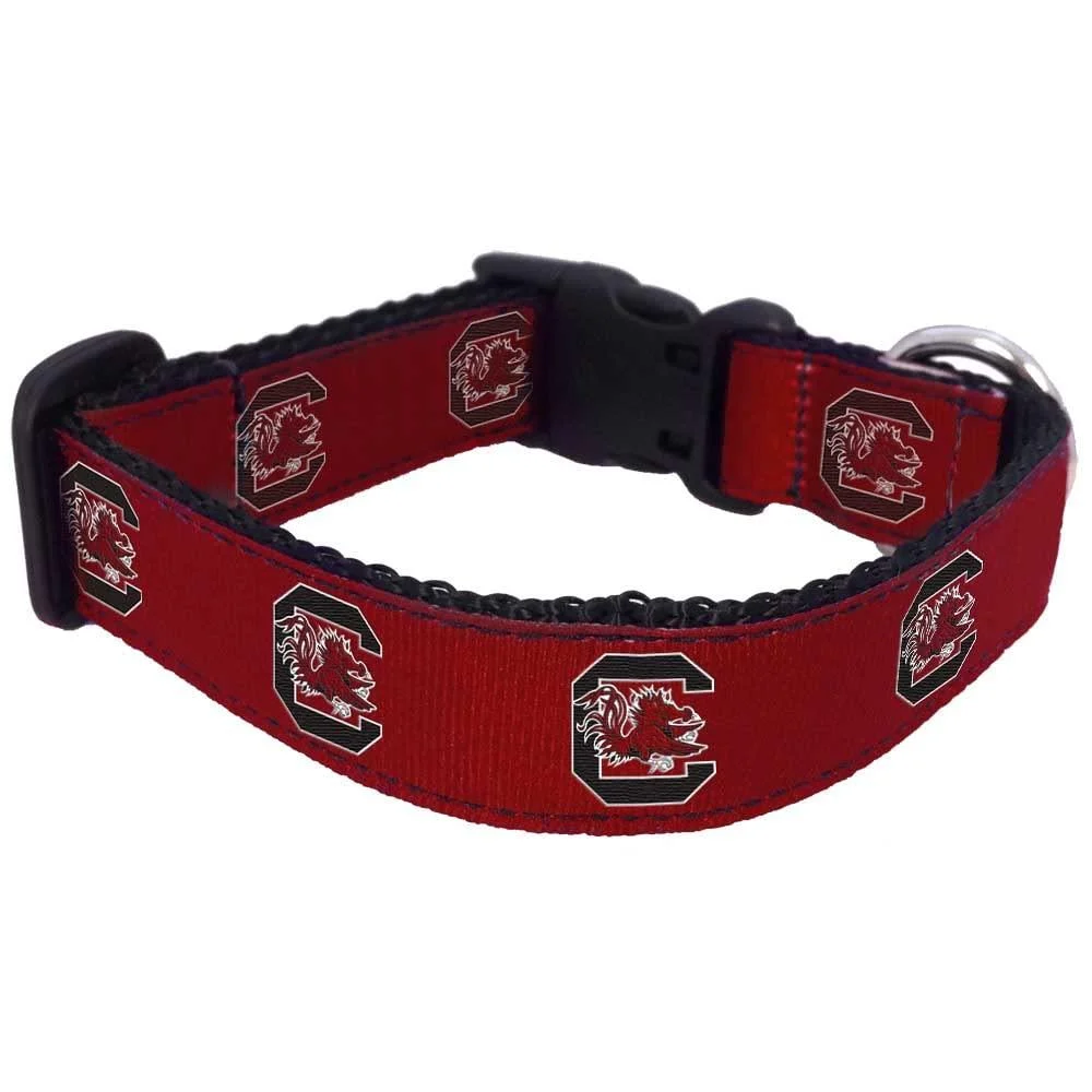 NCAA South Carolina Fighting Gamecocks Dog Collar (Team Color, Large) - All Star Dogs