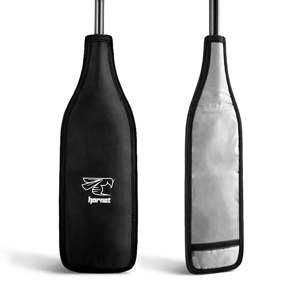 Hornet Watersports Blade Cover for Dragon Boat Paddle (Black/Black/Silver)
