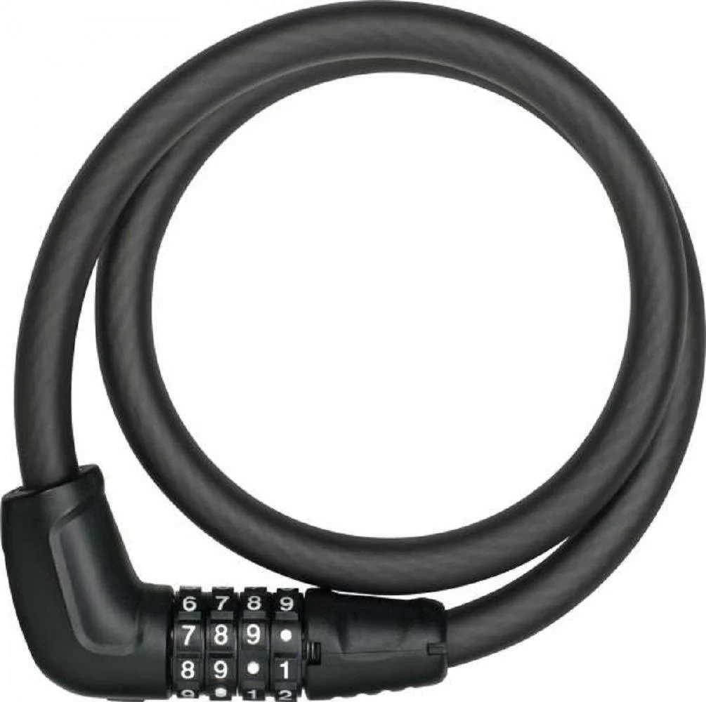 Abus cable lock Seror 6412C - Number lock indivi noisy - steel cable with plastic coating - Abus security level 4 85 cm black