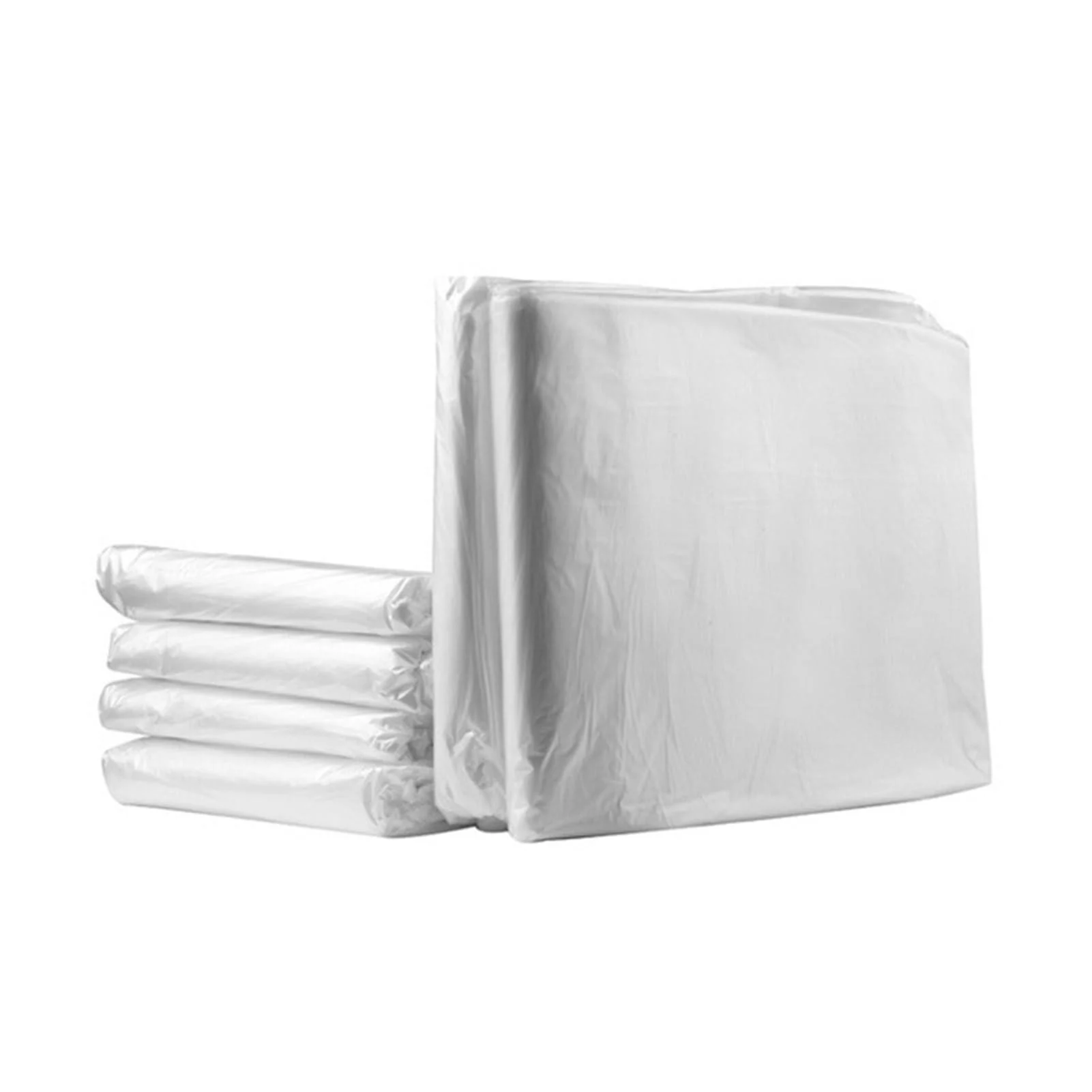 50 Pack Clear Storage Bag Trash Can Liner White Garbage Bag Trash Bag Large Trash Can Liner 90x70x0.1cm As Shown - CLENEA