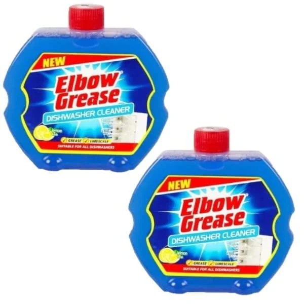 2 x 250ml Elbow Grease Dishwasher Cleaner Fresh Lemon Cuts Through Grease And Limescale - 151Products