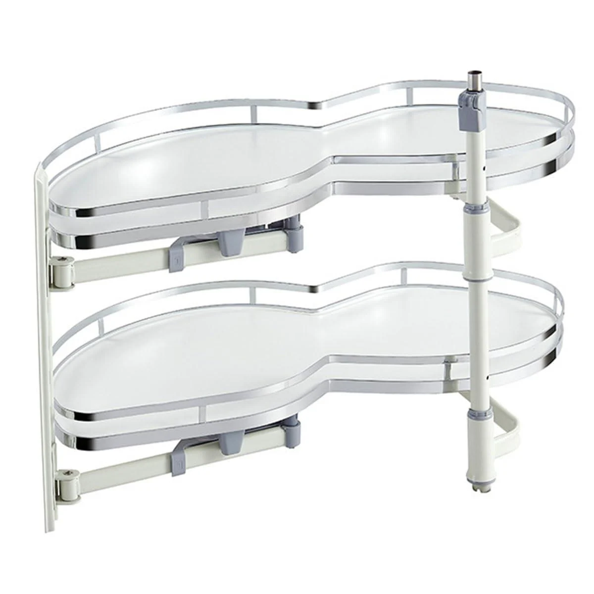 O Lankeji corner Kitchen bearings kitchen cupboard corner closure to take off storage kitchen corner take off carousel kitchen bearing (size: left open)