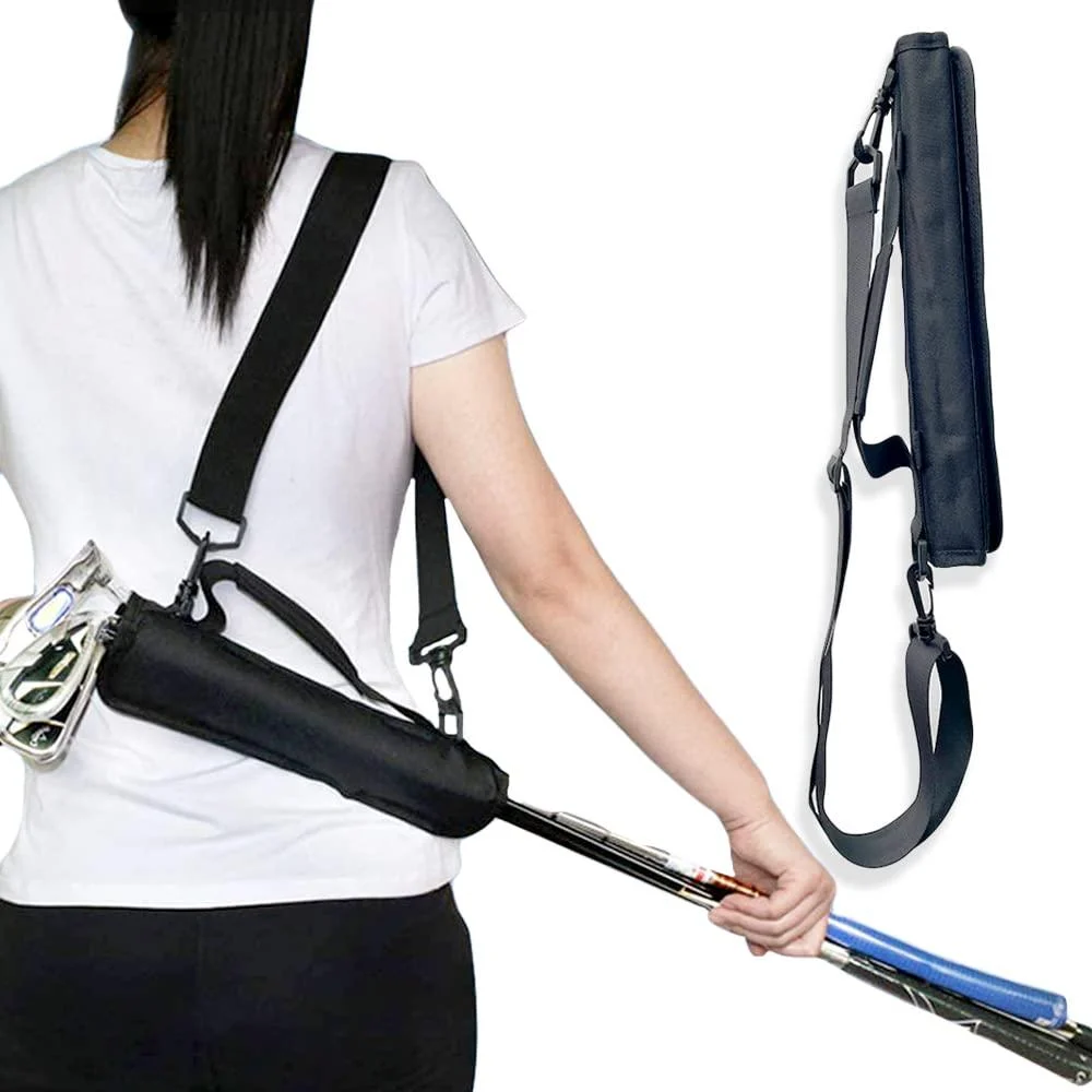 Mini Golf Club Carry Bag - Driving Range Course Clubs Training Carrier Organizer for Practice Travel Black