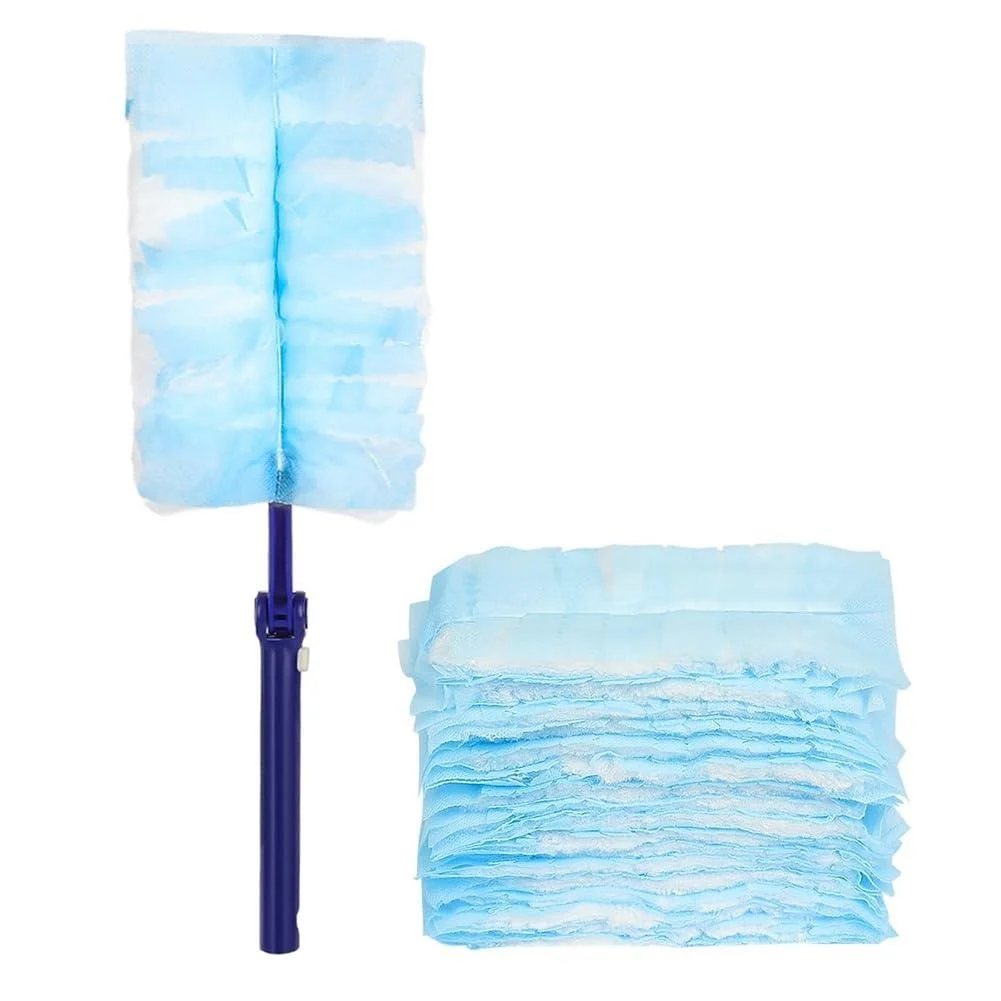 Crcyphne 30 Pieces Duster Refills with 1 Long Handle Disposable Duster Refills Compatible for