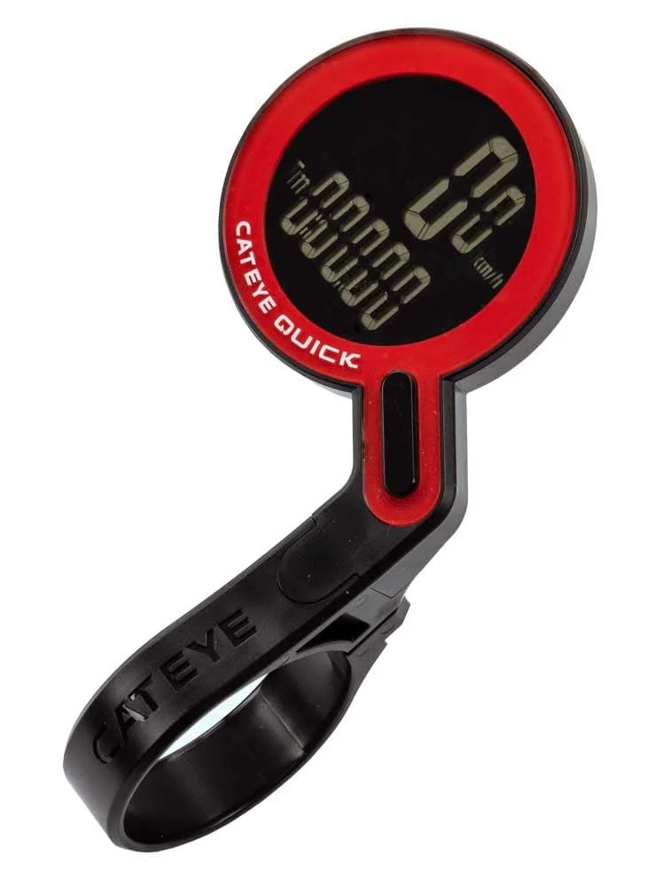 Cateye Computadora Quick Black/Red E-limitada Pedometer for Cycling Unisex Adult Black/Red One Size
