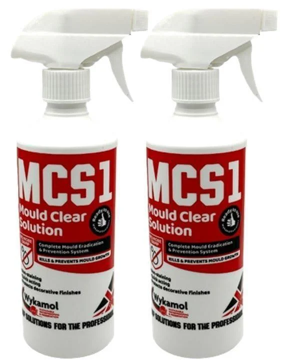 Wykamol MCS1 Mould Clear Solution Non Staining and Quick Acting Mould Remover Spray 500ml (2) - Homecare Essentials