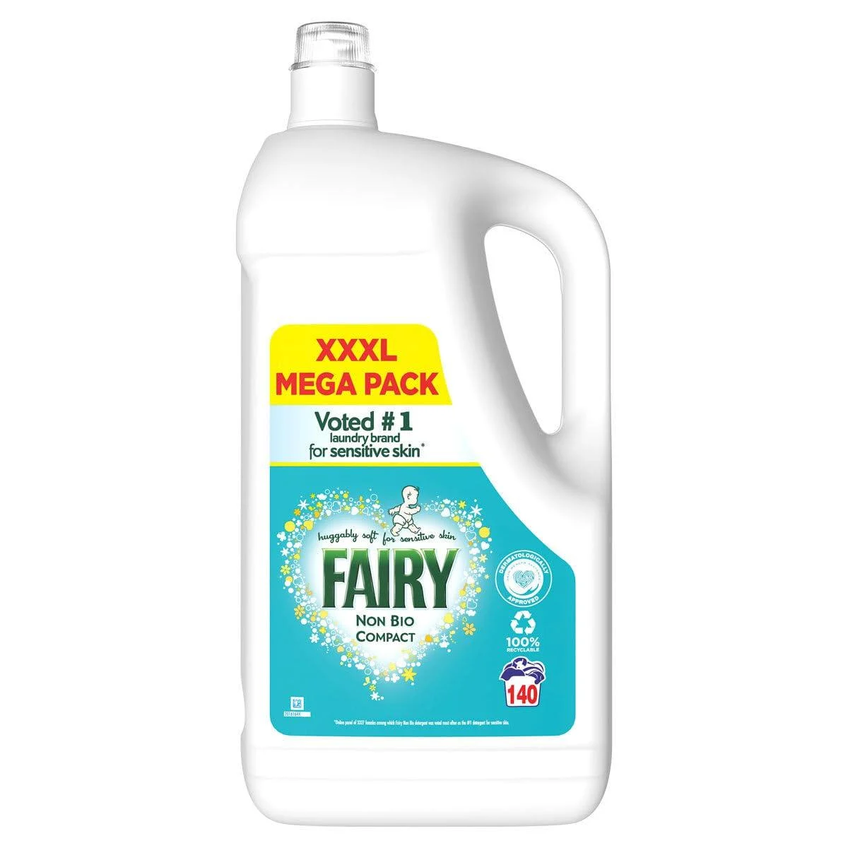 Fairy Non Bio Laundry Detergent Liquid - Hypoallergenic Tested - 140 Wash 4.34L