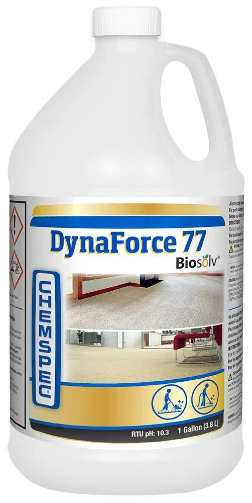 Dynaforce 77 with Biosolv Professional Carpet Cleaning Detergent for Commercial and Residential Carpet 1 Gal (C-LF771G) 1 Count (Pack of 1)