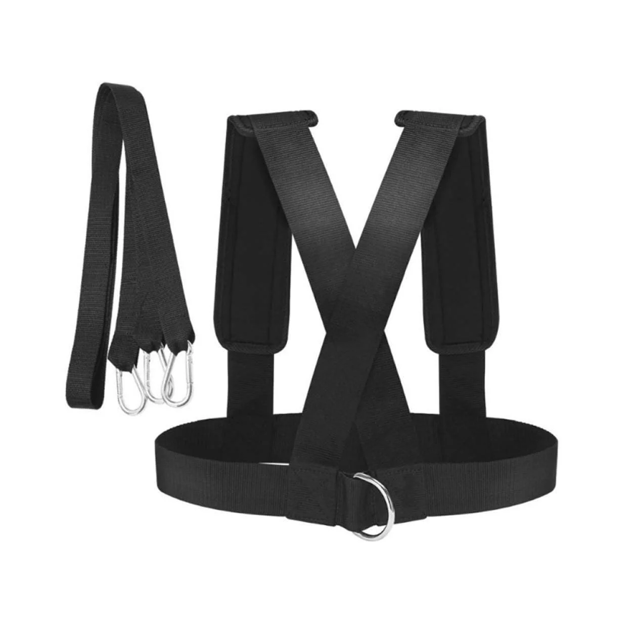 Sled Harness Tire Pulling Speed Resistance Power Belt Adjustable Weight Trainer with Pull Strap sled Harness - Jeorywoet