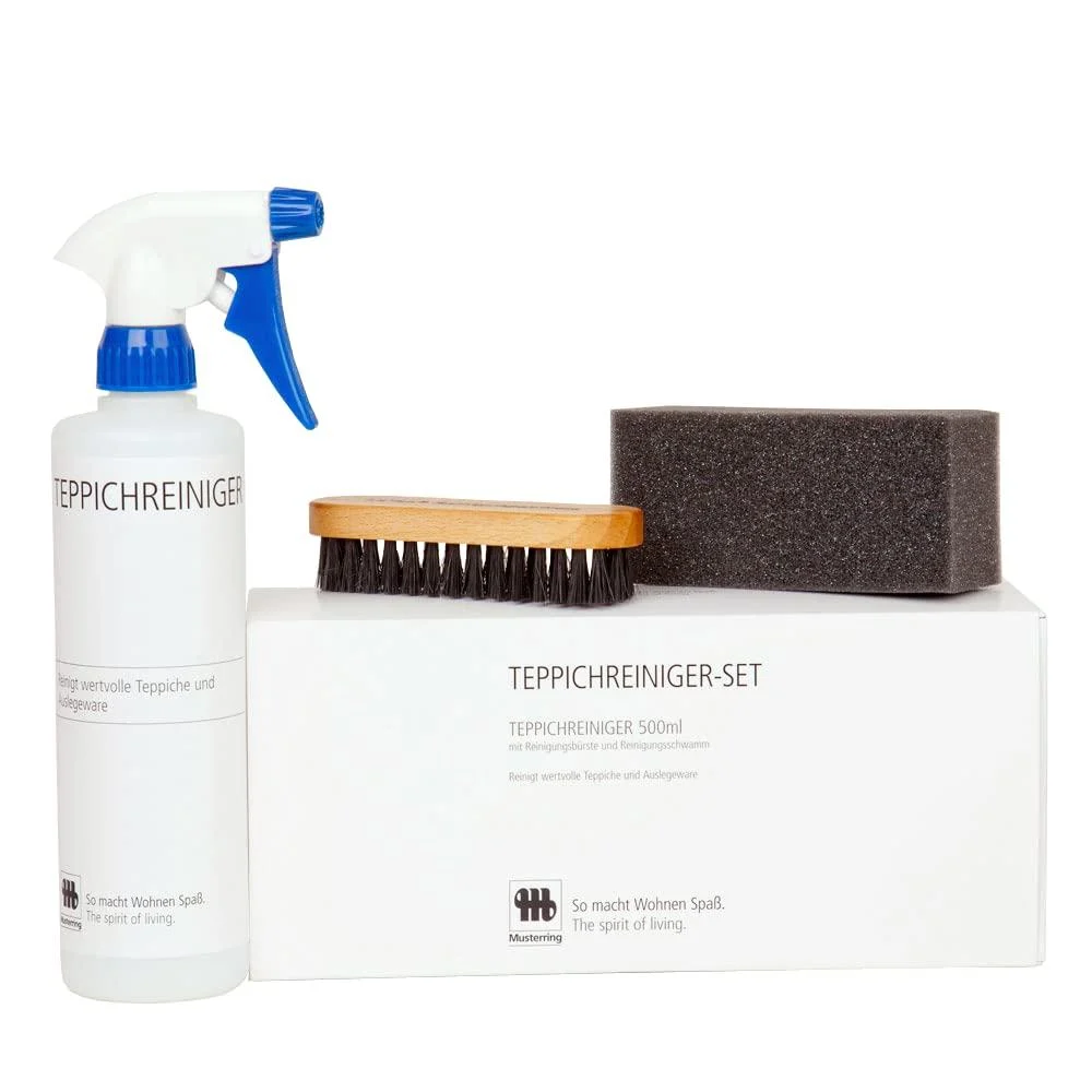 Sample ring carpet cleaner set for high-quality carpets and carpet goods 500ml carpet cleaner with cleaning sponge and brush easy and quick application