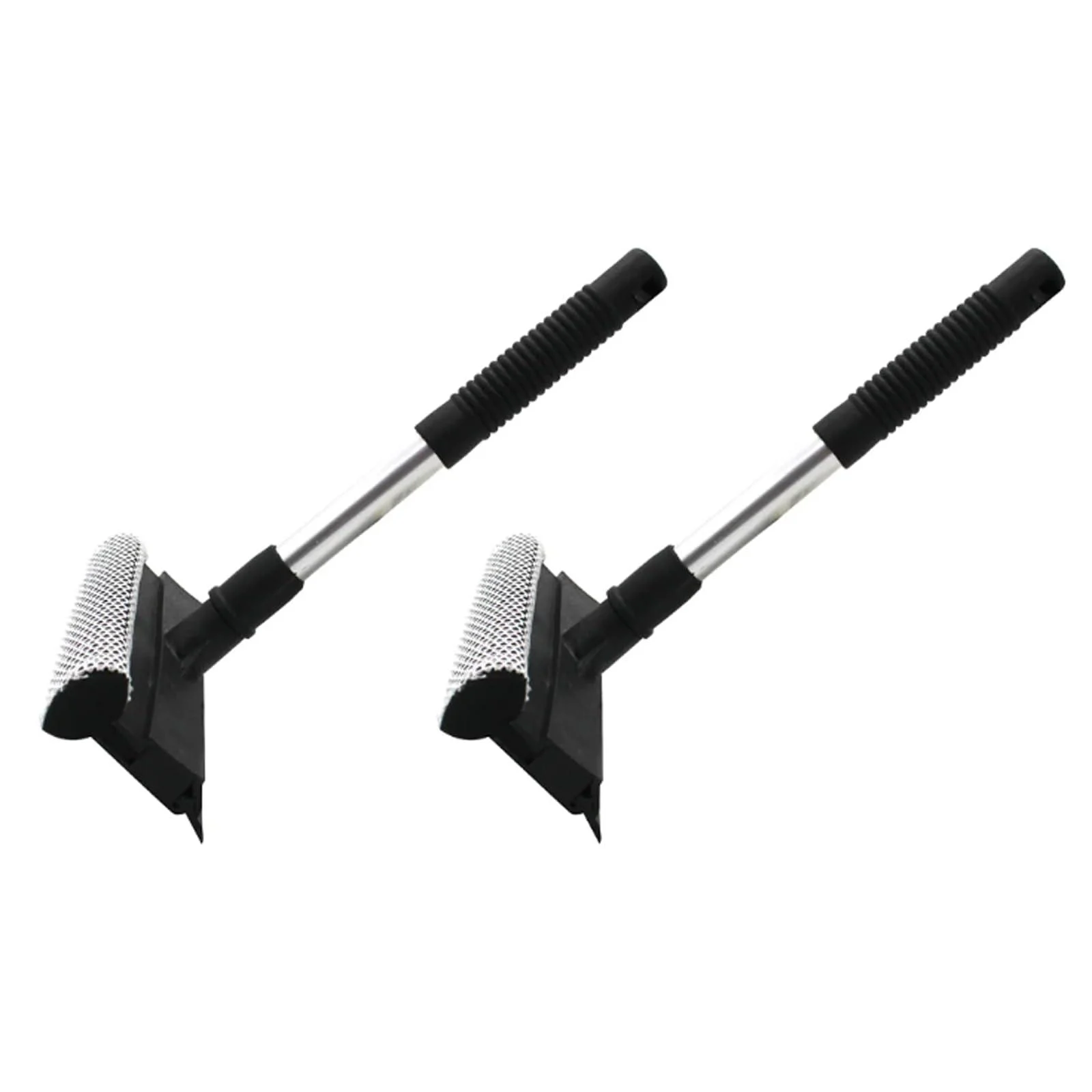 ZABEES Squeegee Window Cleaner Telescopic Cleaning Brush Tools For Home And Car - Professional Windshield And Door Cleaning Tool 29X20CM Black