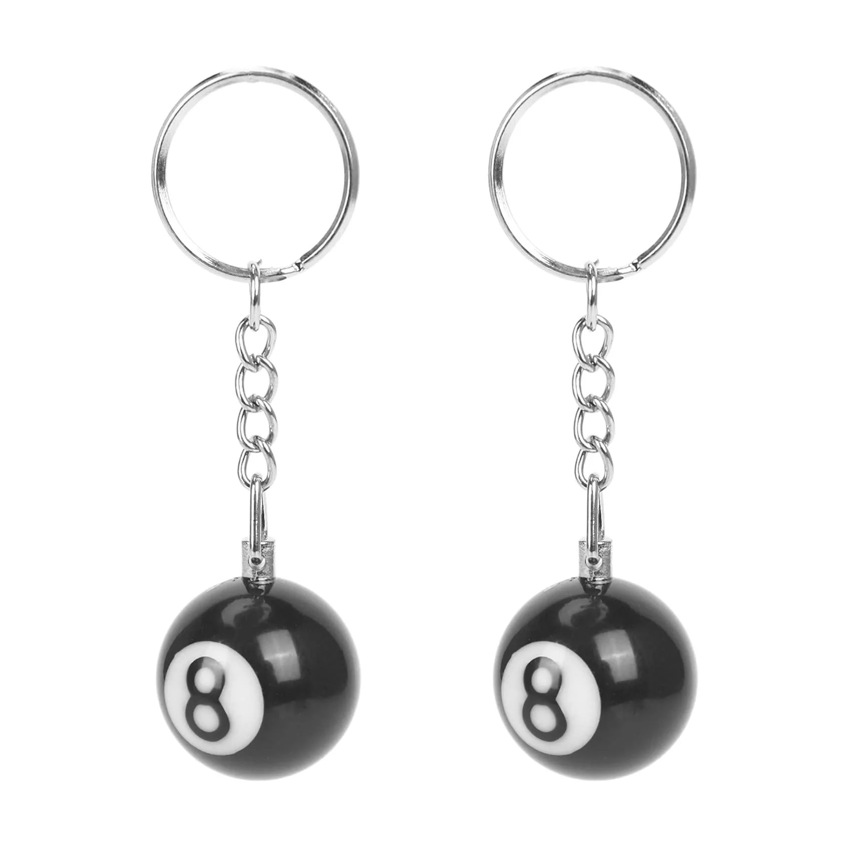 Bottam 2X Billiard Ball Keyring Key Ring Luck .8