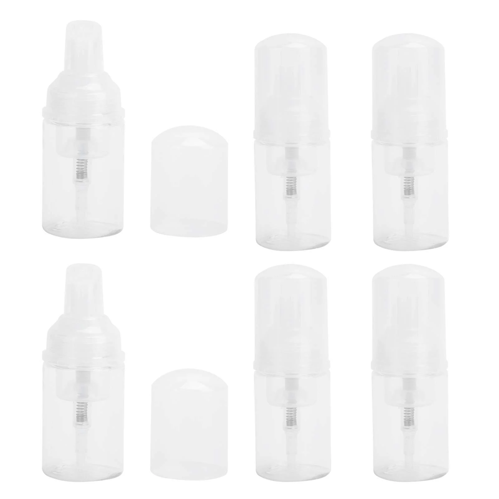Hyuduo Storage Bottle 10Pcs Empty Foam Bottles 30ml Travel Portable Refillable Liquid PushIn Spring Foam Pump Condiment Squeeze Bottles