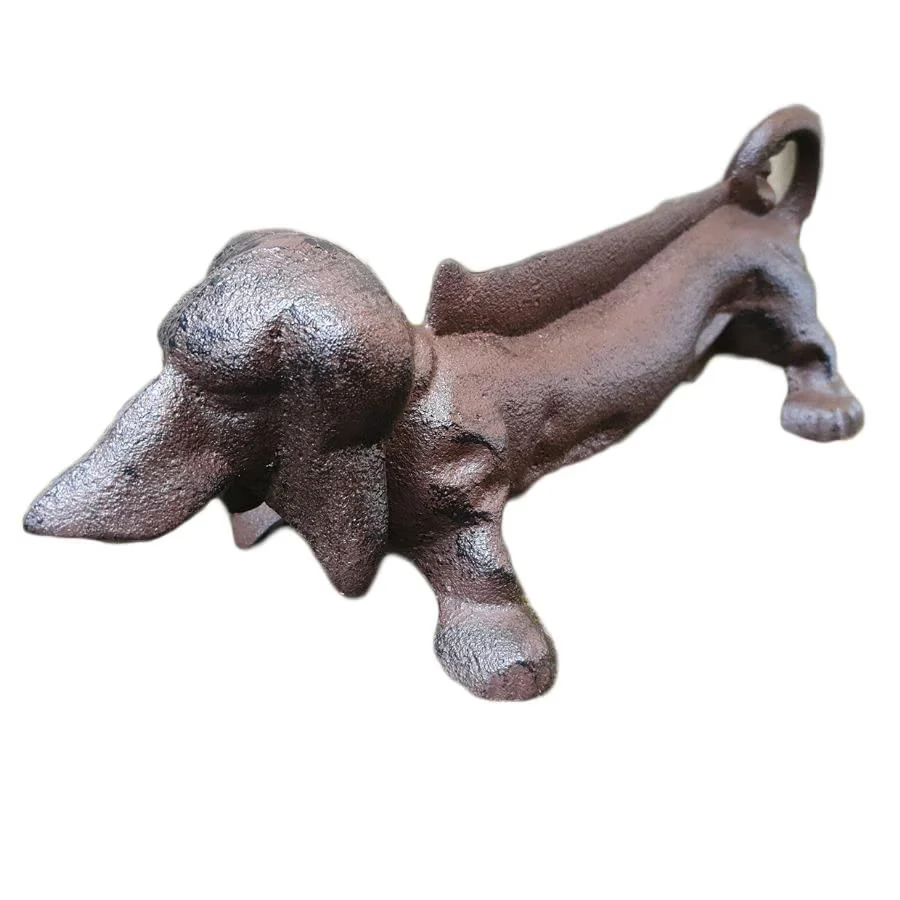 Darthome Cast Iron Daschund Boot Scraper Antique Sausage Dog Shoe Mud Garden Boot Care 31cm - Darthome Ltd