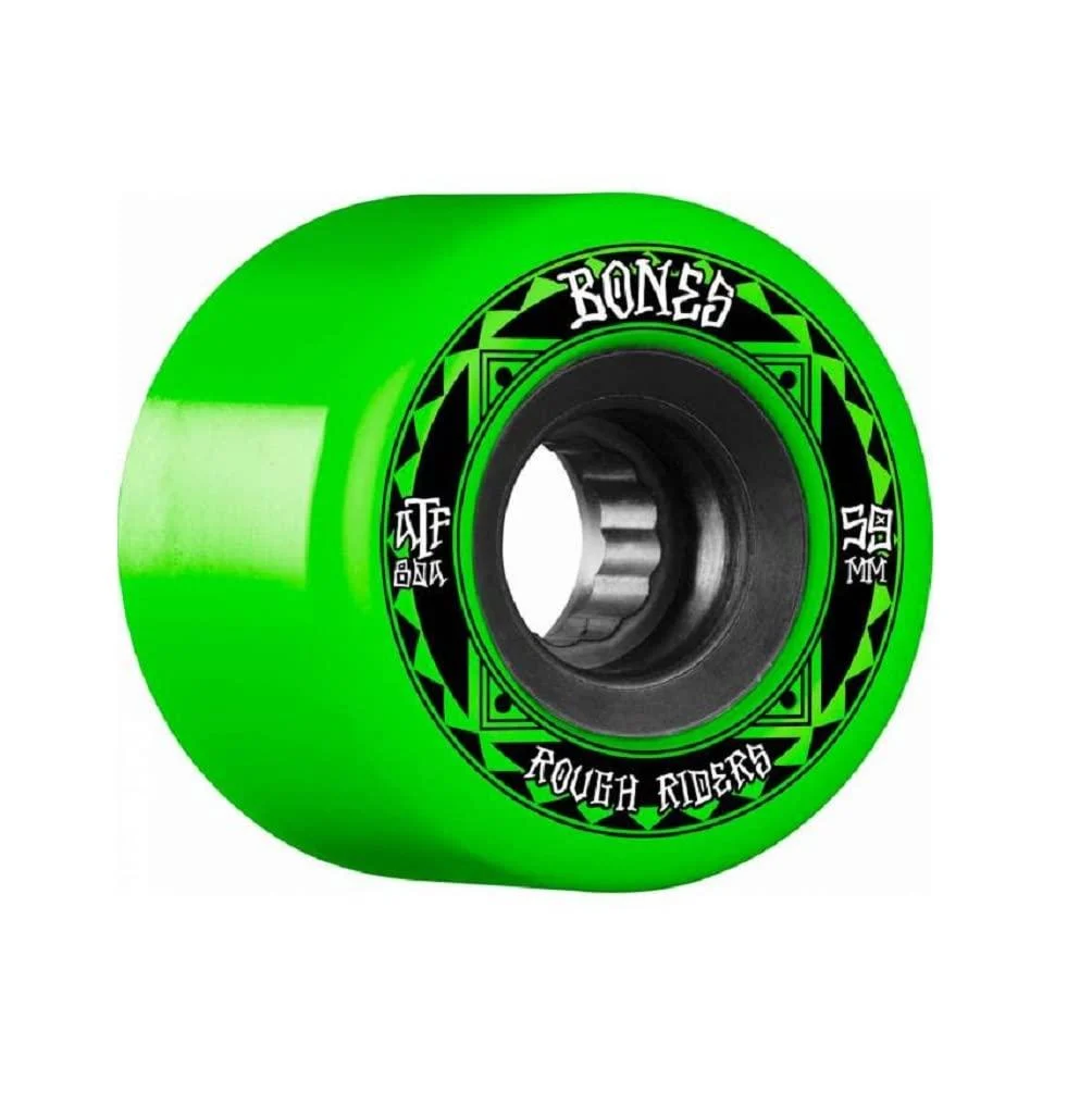 Bones Wheels ATF Rough Riders Runners Skateboard Wheels 56 mm Green