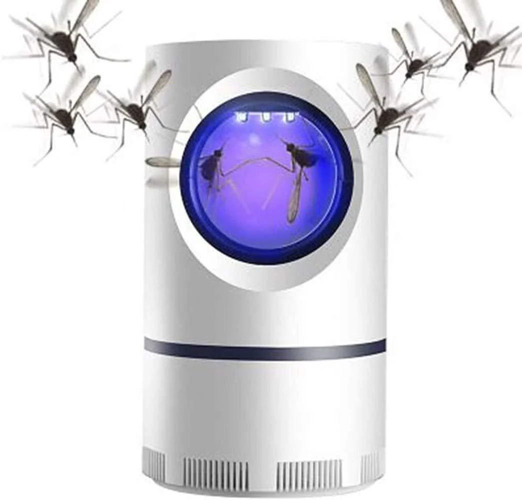 Mosquito Repellent USB Powered Electric Vortex Mosquito Killer LED Lamps Household Mosquito Repellent Device White - GXQ
