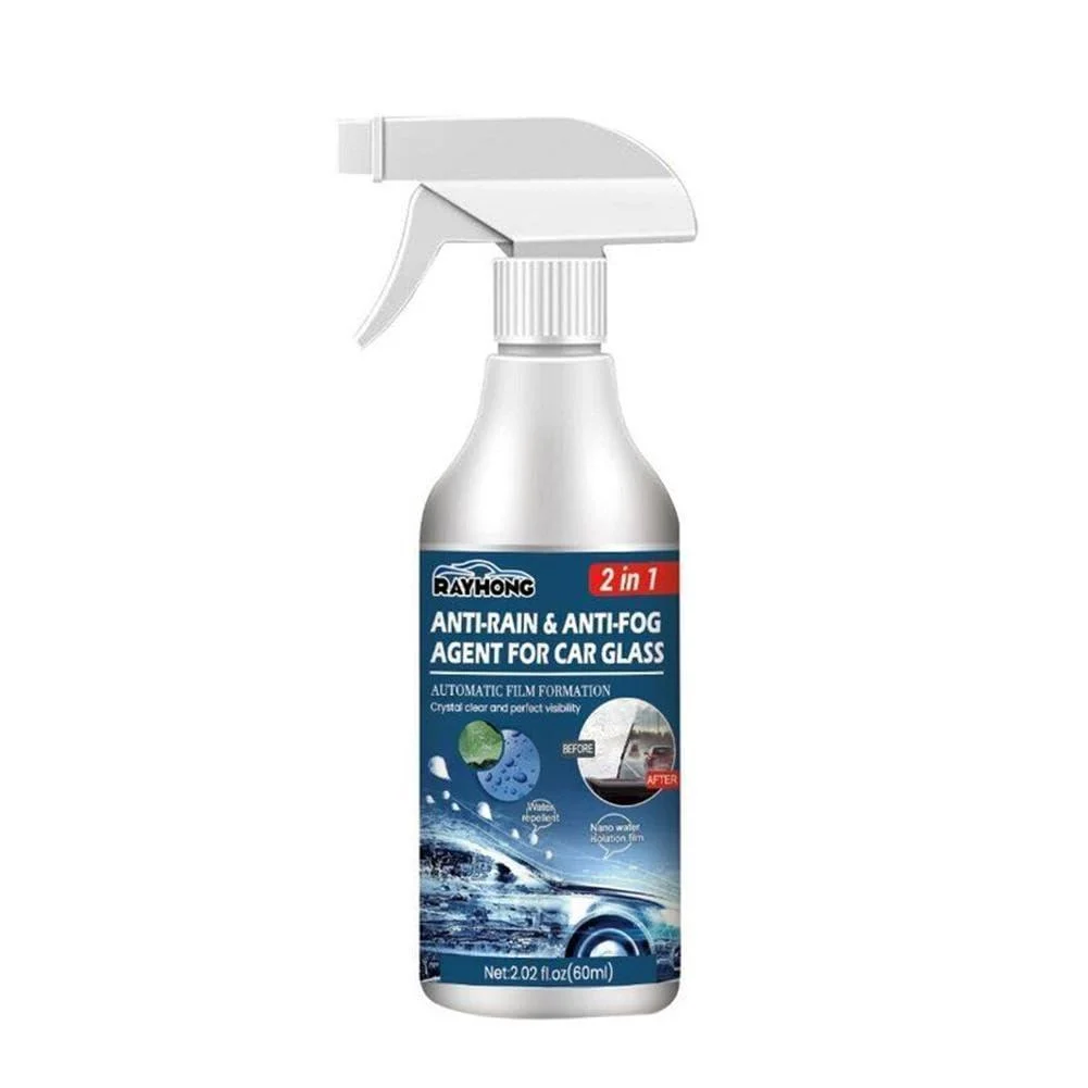 Fog Rain Repellent Spray Cleaning Accessories Car Glass Rainproof Antifogging Rearview Coating Mirror For Windshield Agent As Shown 60ml - Generic