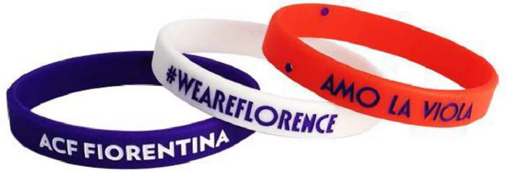 Official silicone bracelet SET3BRFI1314 3 pieces - ACF Fiorentina