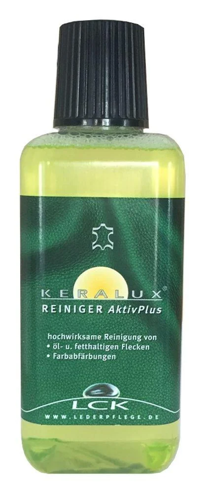 KERALUX Active Plus Cleaner for heavy soiling jeans colour or grease stains on pigmented smooth leather 225 ml. By LCK