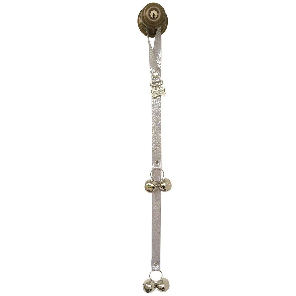 Poochie Bells Platinum Swirl Dog Walking Training Dog Doorbell House Training - PoochieBells