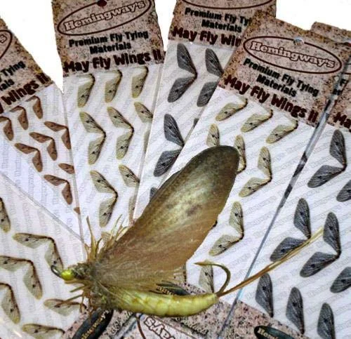 Hemingway's Realistic May Fly Wings Set Gray