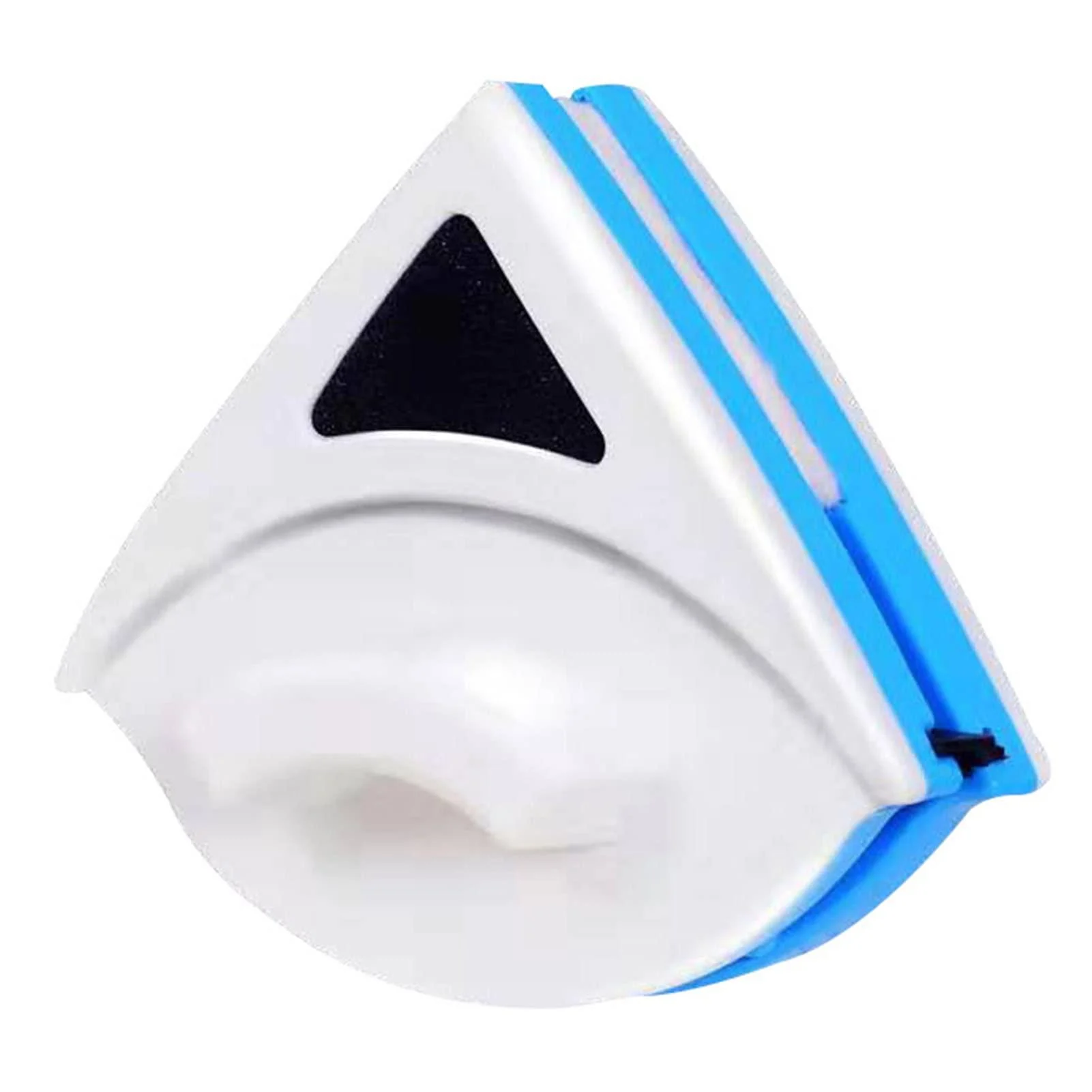 Zerodis Double Side Magnetic Window Cleaner Blue Triangle Shape Portable Double Sided Magnetic Glider Washing Brush Equipment Cleaning Glass Wiper Washing Brush Tool P3 8mm
