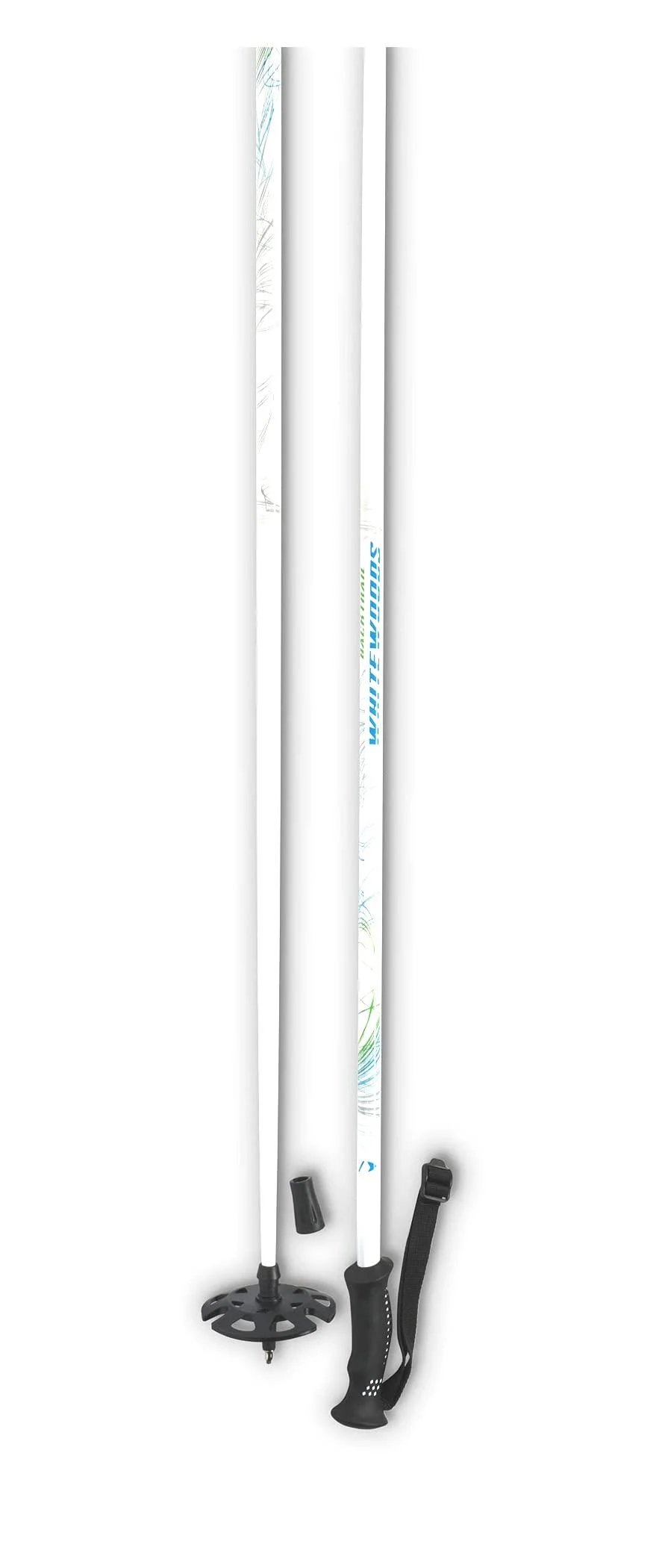 Whitewoods Unisex Backtrail Aluminum Nordic Ski Poles with Oversized Basket 155