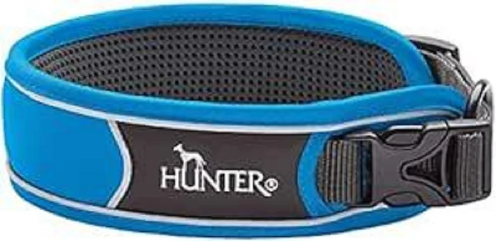 HUNTER DIVO dog collar nylon XL light blue/grey turquoise XL