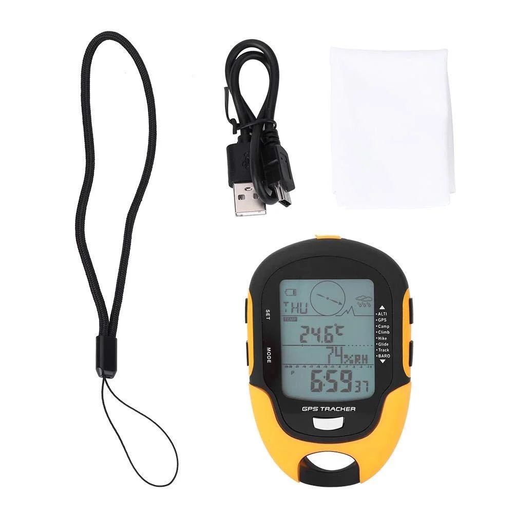 Digital barometric altimeter multifunctional compass weather forecast GPS receiver thermometer hygrometer barometer with flashlight - Dioche