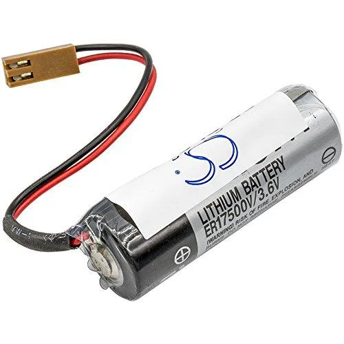 Replacement Battery Compatible with Omron C500 C500F C50K C60K C60P C60PF CQM1 CV1000 CV1M CV500 CVM1D GT600 Part Number: 3G2A9-BAT08 C500-BAT08 2700mAh/3.6V