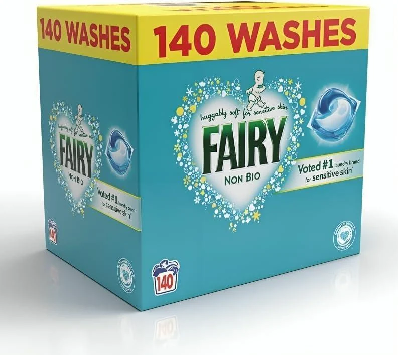 Fairy Non Bio Pods 140 Washes Laundry Detergent Washing Liquid Tablets/Capsules - By Shop 4 Less