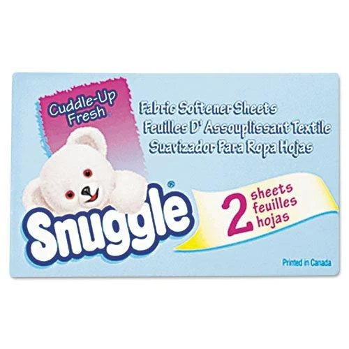 Snuggle Vend-Design Fabric Softener Sheets Fresh Scent 2 Sheets/Box 100 Boxes/Carton