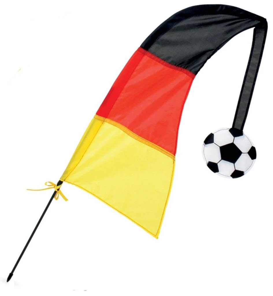 Wind vane "FAN" Germany fan article black-red-gold