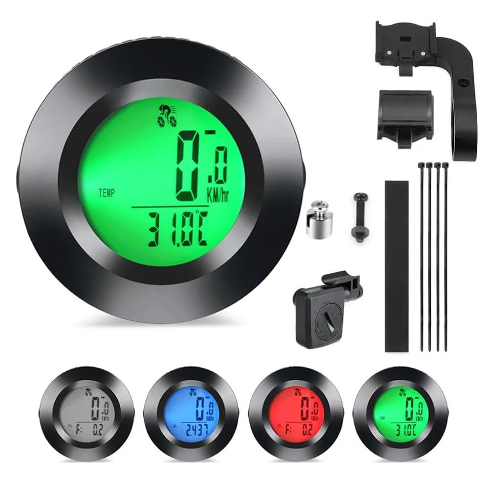 XPJBKC bike computer wireless waterproof bicycle axis wireless 3-color backlight bicycle speedometer multifunctional speedometer bike bike wirelessly automatic waking up