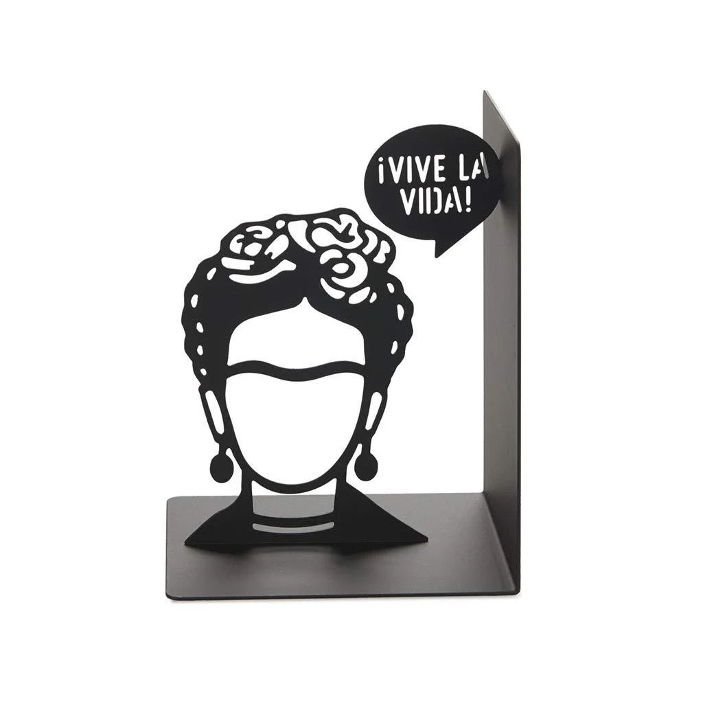 balvi Bookend Frida Black color Bookend decorative figure with the iconic Frida iron 17 cm
