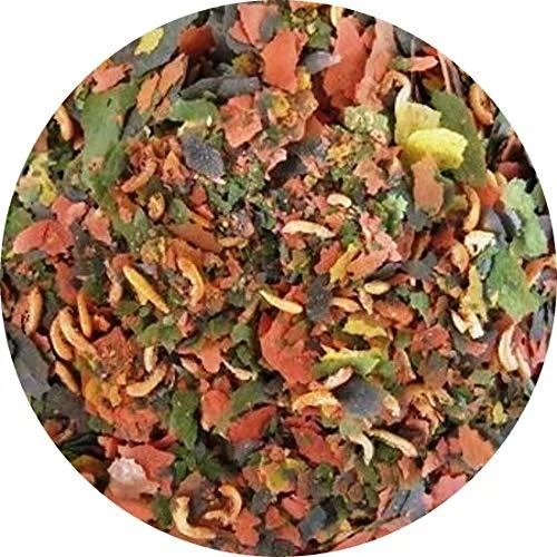 Flake Food Natural Flakes Main Flakes Fish Food Aquarium Ornamental Fish Flakes (500ml) 500 ml (1 pack) - Fischfuttertreff