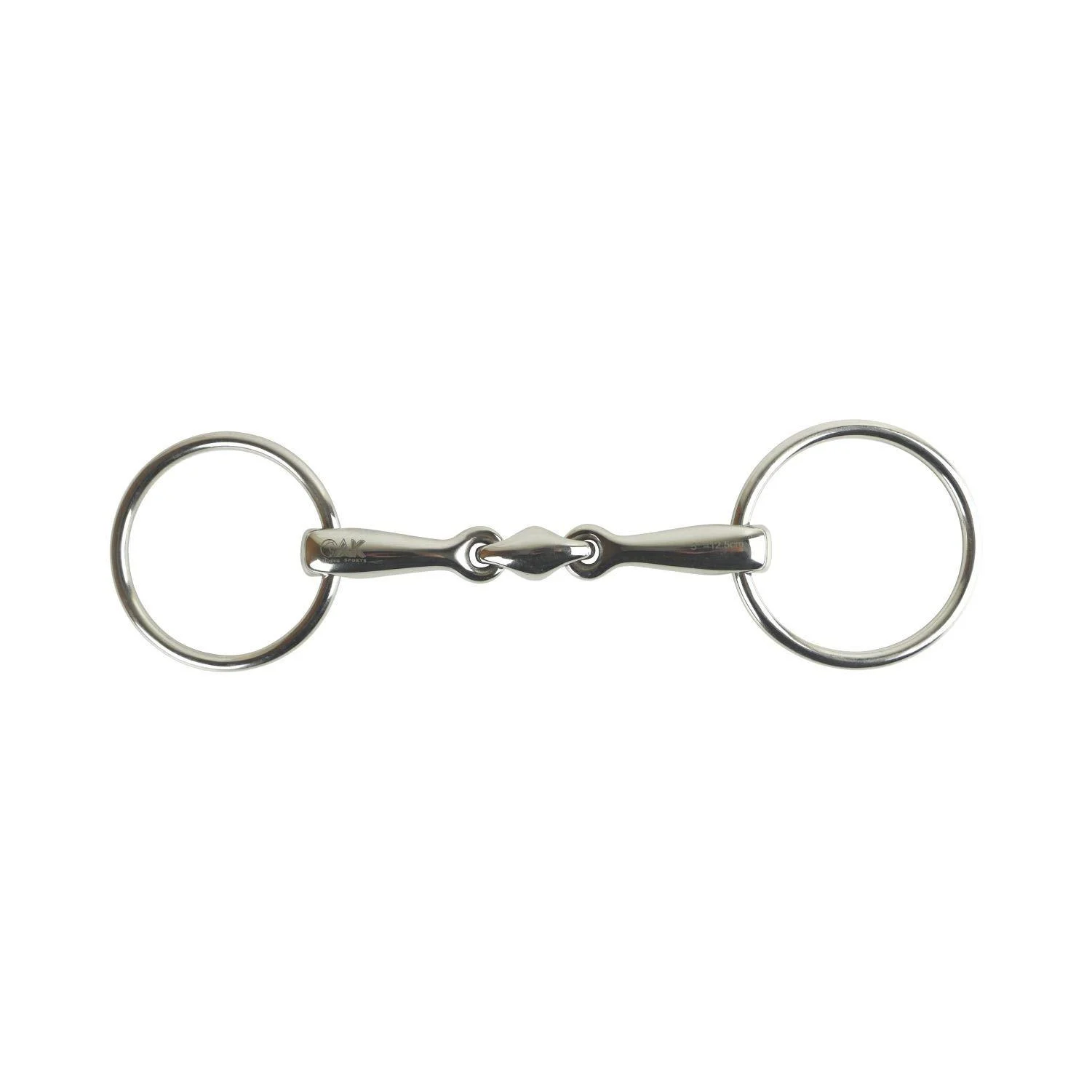 AK Loose Ring Lozenge with Angled Shape in Stainless Steel AKRS-2622 (4.75" Silver) 4.75" Silver