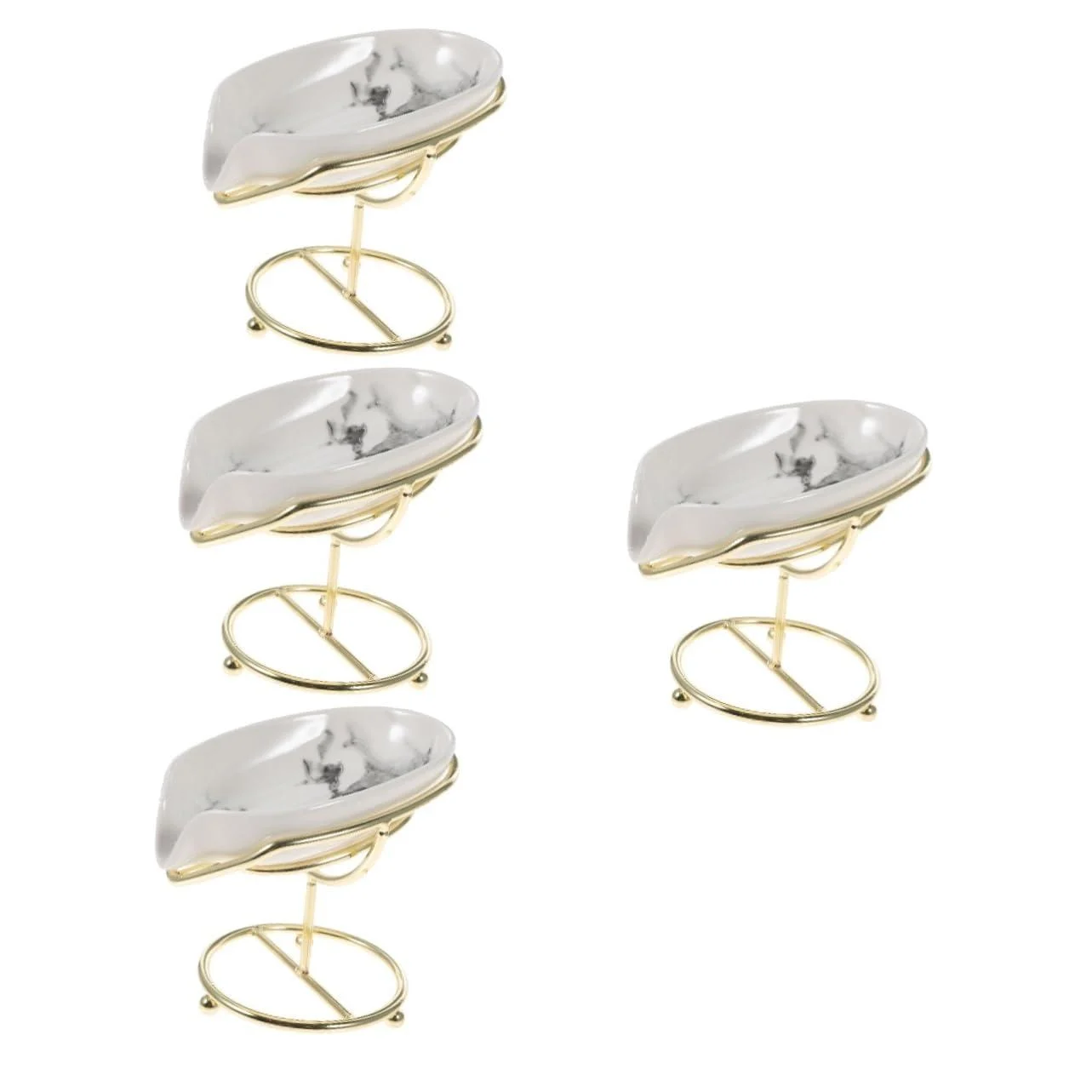 Amosfun 4pcs Wrought Iron Soap Holder Bar Soap Draining Holder Soap Bar Container Bar Soap Draining Dish Soap Storage Dish Leaf Shaped Soap Holder Laundry Soap Storage Rack Ceramics