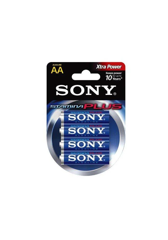 SONY S-AM3B4A Stamina Plus Alkaline Batteries (AA 4 Pack)