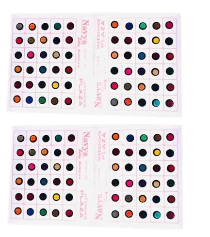 Women Bindi Book Bindiya Fancy Bindiya Bindis Bride Bindis for Women Multicolor Pack of 2 - Generic