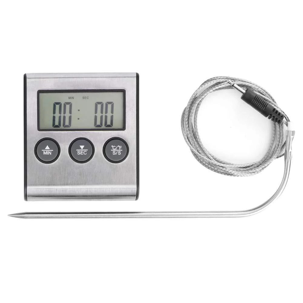 BBQ Gril Thermometer Thermometer Alarm 50 300 Multifunctional with Instant Reading Probe for Grill - Demeras
