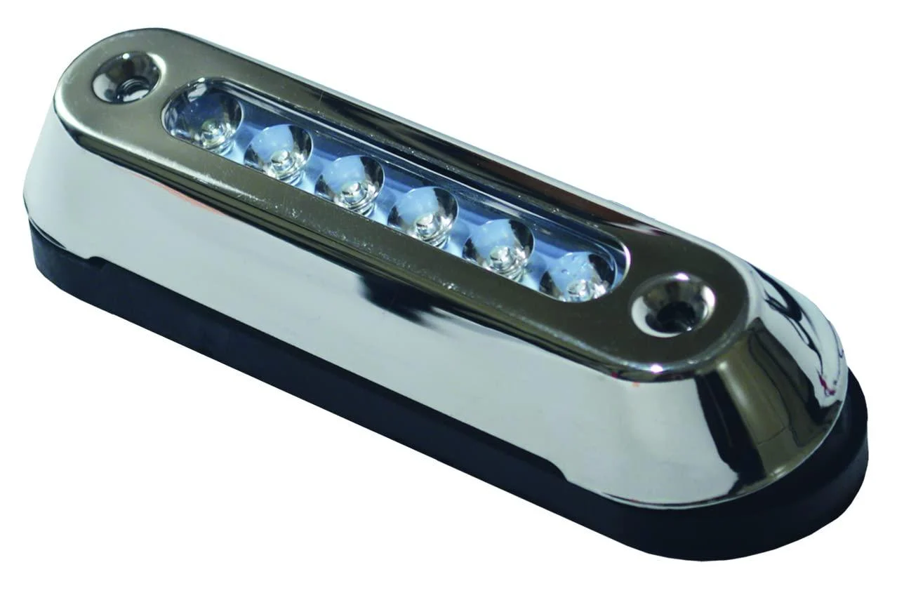 T-H Marine Stainless Steel Oval LED Underwater Light Blue