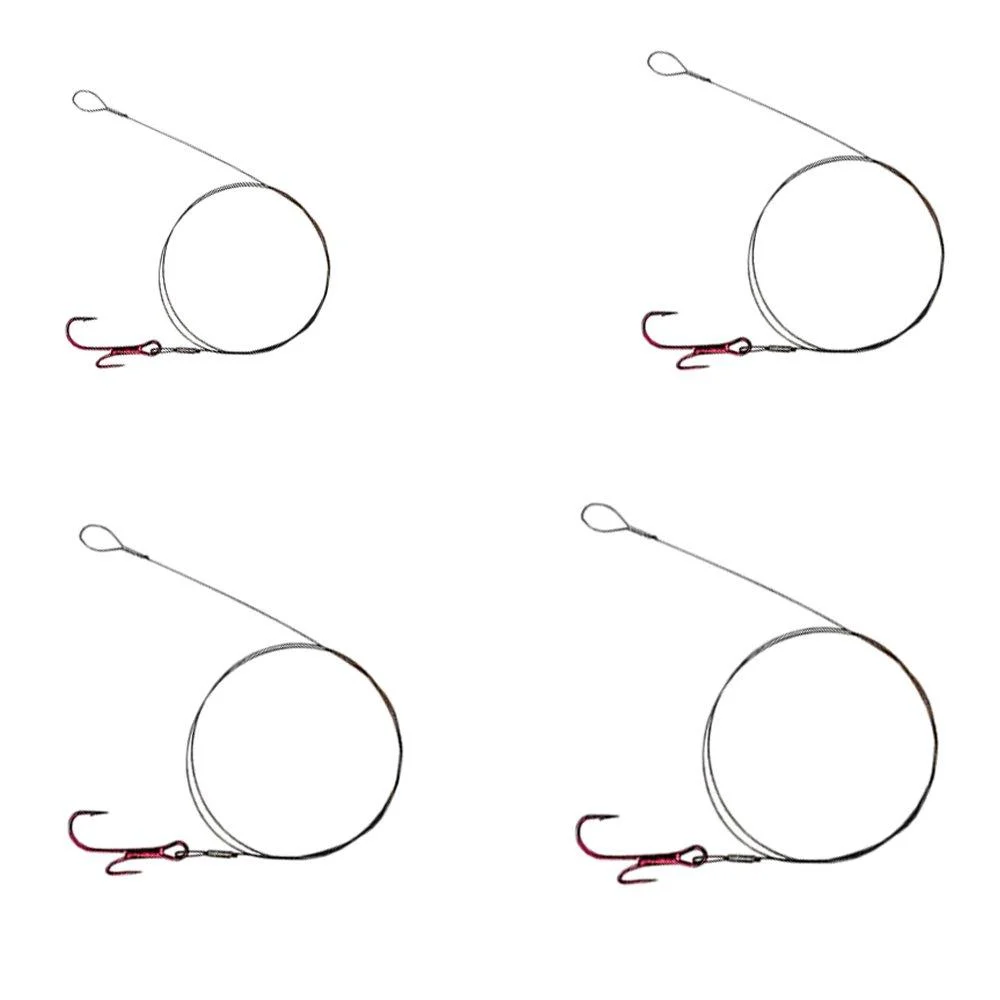 Steel leader set 4 pieces steel leaders 1x19 with Ryder hooks - NLC
