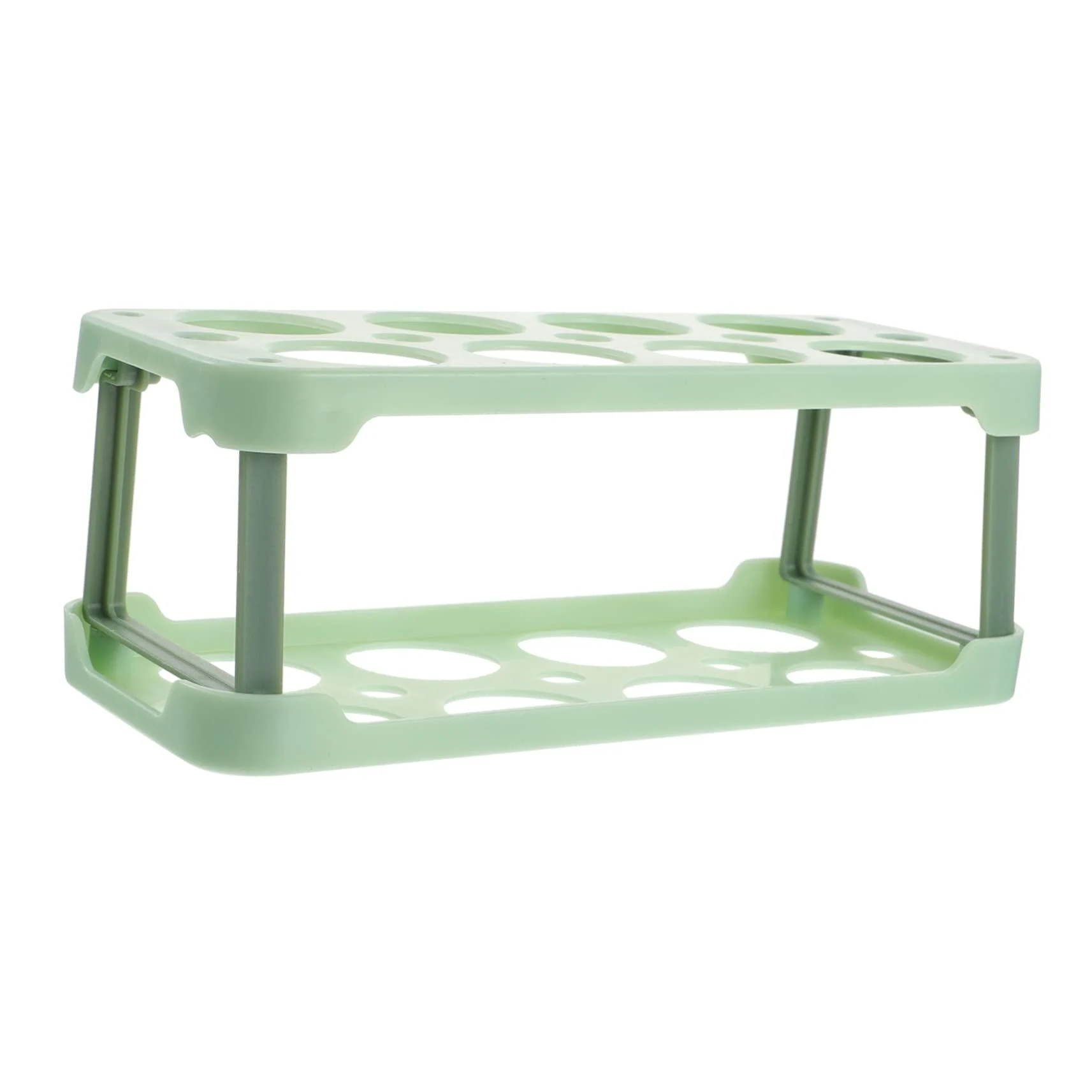 LABRIMP 8 Slot Egg Tray Box Egg Carton Eggs Refrigerator Egg Rack Egg Drawer Tray Refrigerator Egg Tray re-usable Green 22.3X10.1X8.9CM