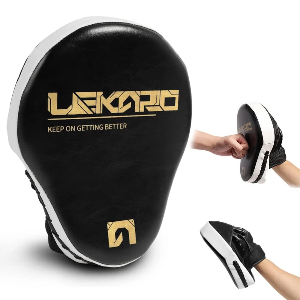 Punching Mitt, Curved Boxing Pads Training Hand Target for MMA Muay Thai, Dojo, Sparring(Sold as Single) - LEKRO