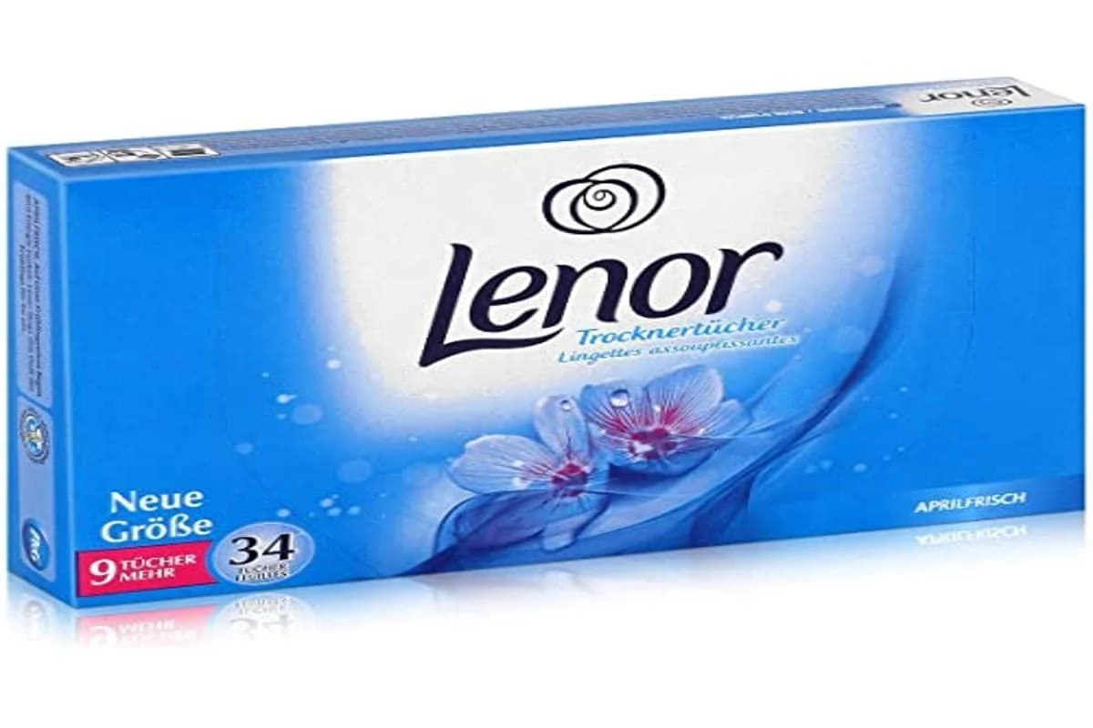 Lenor Lenor April Fresh Dryer Cloths for Tumble Dryers Wrinkle-Free and Fresh Linen with Spring Flowers Scent 34 Wipes Aprilfrisch 34 Count (Pack of 1)