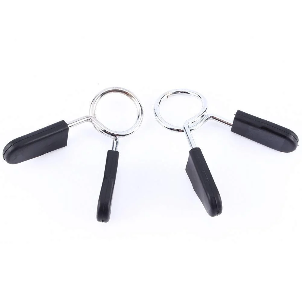 AMONIDA Barbell Clamp Wide Application Long Service Life Comfortable Barbell Spring Clamp Easy to Use Home Equipment