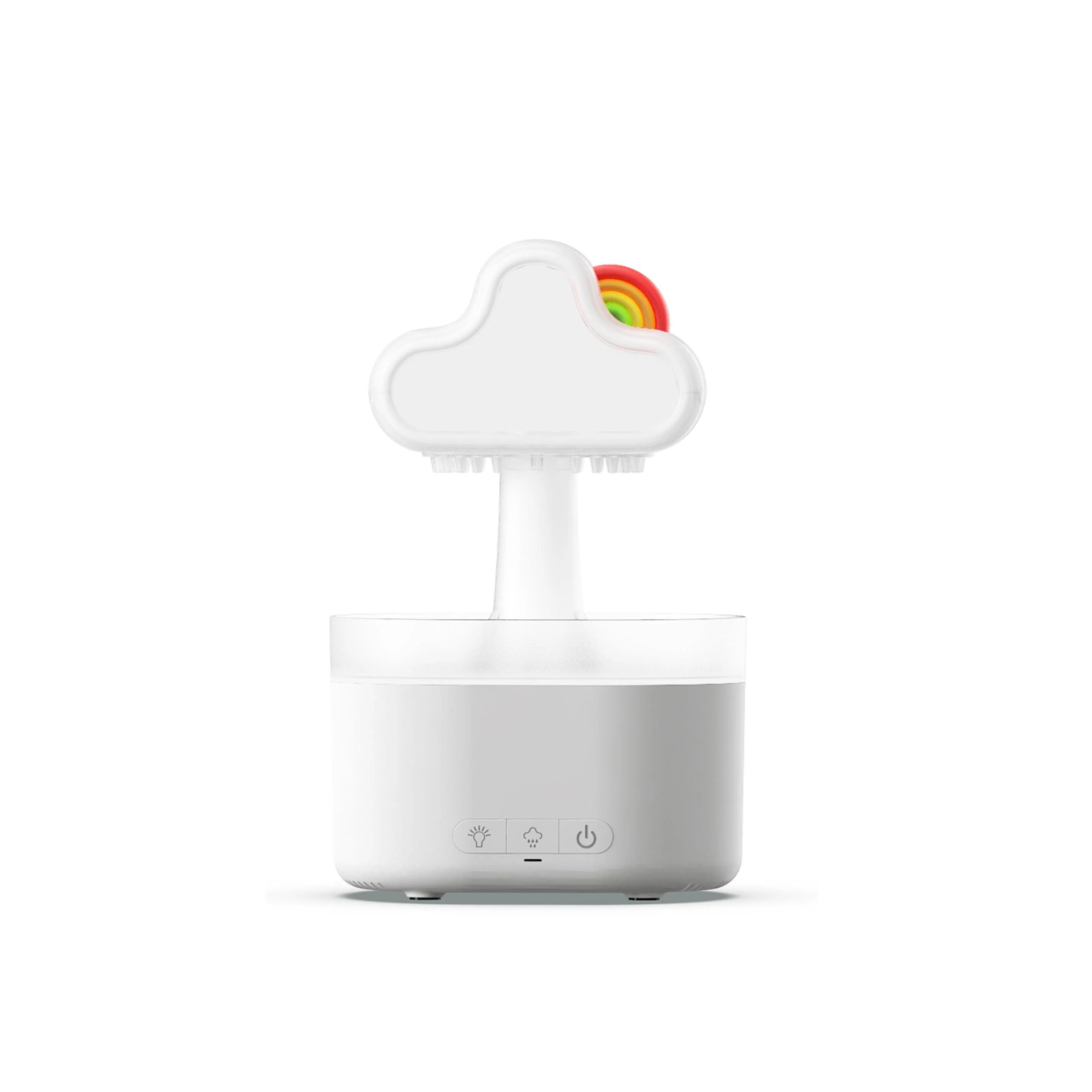 Rain Cloud Humidifier Water Drip Mushroom Aromatherapy Essential Oils Diffuser with 7 LED Night Light 500ml White Noise Aromatherapy Diffusers for Home Large Room Office (White) - Laviniar